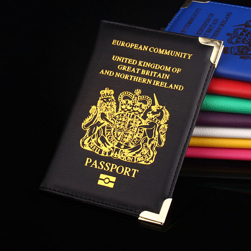 Communauté-européenne-royaume-uni-de-grande-bretagne-britannique-détenteur-d-un-passeport-de-passeport-PU-cuir